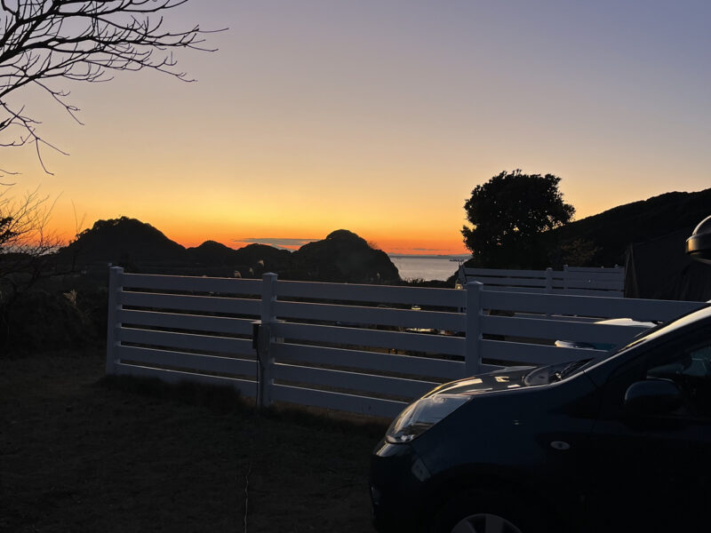 富津金谷オートキャンプヒルズの夕陽